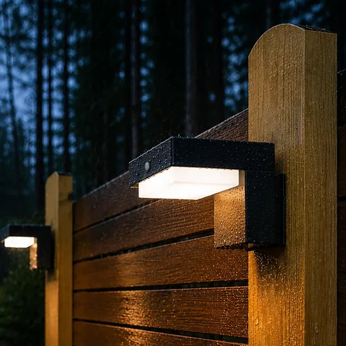 Miniatura 10 de Luces solares de sendero - Luces solares para pasarela para exteriores - Sensor PIR y dos modos de iluminación - Batería recargable que dura hasta