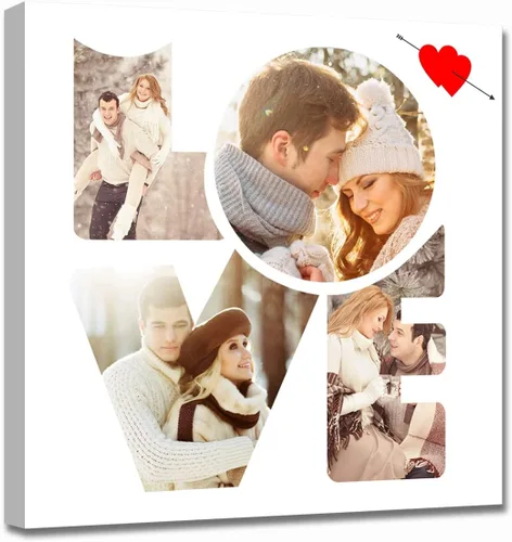 Miniatura 18 de LZIMU Impresiones en lienzo de collage con tus fotos personalizadas múltiples imágenes para pared, collage personalizado de fotos, regalos