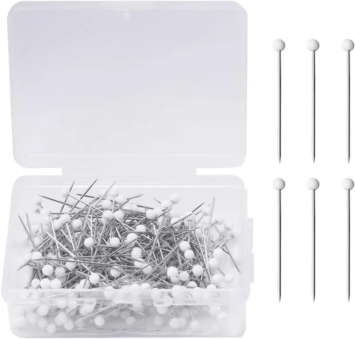 Miniatura 8 de 250 alfileres de costura de bola de cristal, alfileres rectos para decoración de joyas, color negro