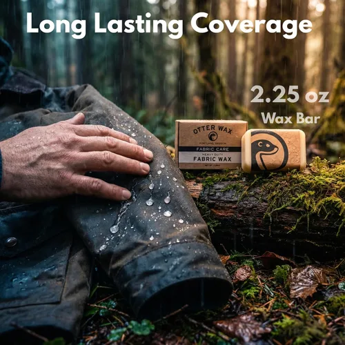 Miniatura 2 de Otter Wax Barra de cera de tela Barra regular Protección duradera contra la lluvia Fabricado en los Estados Unidos Lona impermeable