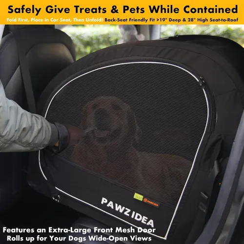 Miniatura 5 de PAWZIDEA Cochecito de perro 3 en 1 para perros grandes con transportador desmontable de hasta 100 libras, 45% extra alto para perros, jaula de auto