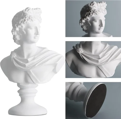 Miniatura 7 de DOVDOV Estatua de David, decoración griega, estatua de decoración del hogar, escultura de busto para decoración del hogar, adecuada para sala