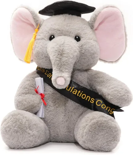 Miniatura 10 de WEIGEDU Oso de peluche de regalo de graduación con gorra, banda y diploma, regalo de graduación para niños, estudiantes, niños y niñas, 12 pulgadas