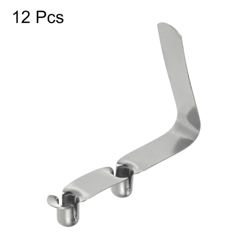 Miniatura 3 de HARFINGTON 12 piezas de doble botón Kayak Paddle Snap Spring Clip 2.520x0.394 in 65Mn Spring Steel V Lift hueco elevación telescópica tubo
