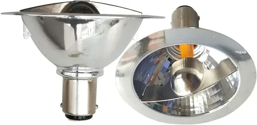 QLEE Paquete de 2 LED Ar70 Reflector Luz 3W AC Dc 12v Ba15d Base 4000 K foco neutro equivalente a 25 W bombillas halógenas para interiores y