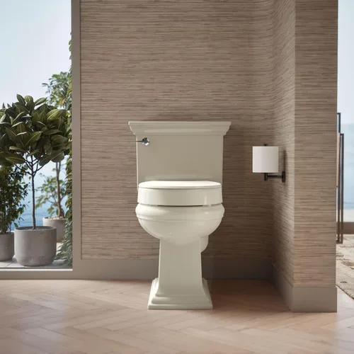 Miniatura 8 de KOHLER 25876-96 Hyten Asiento de inodoro redondo de cierre suave elevado de 3 pulgadas de altura, asiento contorneado con topes Grip-Tight, herrajes