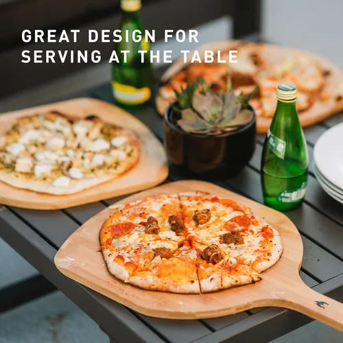 Miniatura 3 de Solo Stove Pala de Pizza de Bambú Tabla de Servir de Madera, Pala de Pizza con Capas de Bambú Laminado, Accesorio para Hornos de Pizza Pi