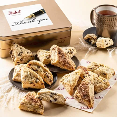 Miniatura 10 de Dulcet Gift Baskets Artesano Scone - Lata de regalo para el día del padre, pasteles gourmet para papá, abuelo, novio o compañero de trabajo.