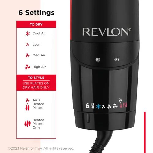 Miniatura 4 de Revlon Recta de aire de un solo paso Secadora 2 en 1 y plancha plana Secadora alisadora
