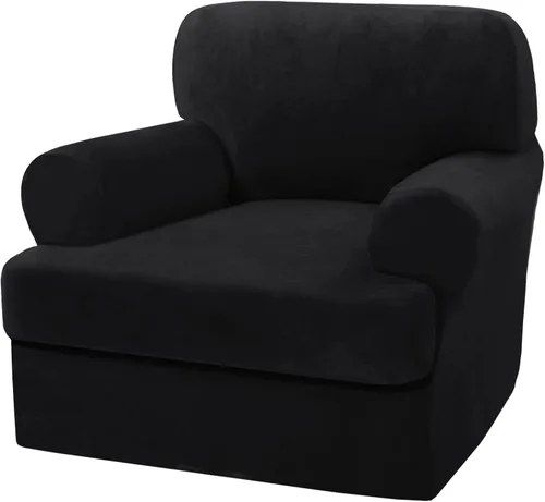 H.VERSAILTEX Funda para sofá de 2 piezas, fundas para sillón con cojines en forma de T, funda para sofá de terciopelo grueso, protector de muebles,