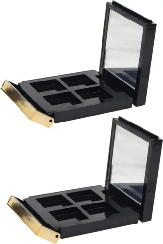 FRCOLOR 2 organizadores de sombra de ojos vacíos recortar estuche de cosméticos portátil para almacenamiento de maquillaje de viaje, para sombra de