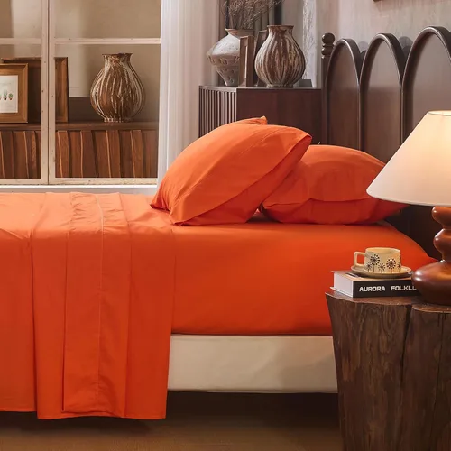 Miniatura 23 de Juego de sábanas de lino 100% tamaño King, juego de sábanas de lino transpirable y duradero de 4 piezas, ropa de cama suave para todas
