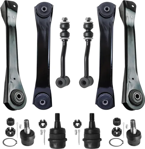 Miniatura 81 de Detroit Axle - Kit de suspensión frontal de 10 piezas para Jeep 2002-2004 Liberty, 2 brazos de control superiores con rótula 2 rótulas inferiores, 4