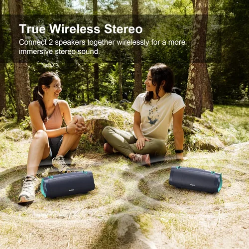 Miniatura 5 de DOSS Extreme Boom Pro D100, altavoz Bluetooth de 70 W con graves profundos, IPX6 impermeable, batería de 10400 mAh 24H, banco de energía integrado