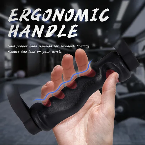 Miniatura 2 de HXD-ERGO Mango doble D para máquina de cable, accesorio ergonómico de cable con mango de fila, agarre de barra triangular en V, accesorios Negro