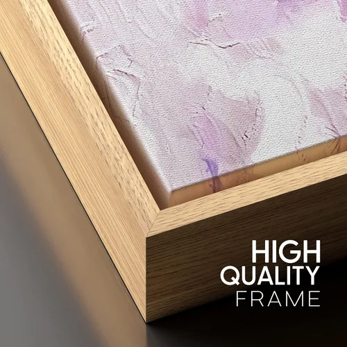 Miniatura 4 de SIGNFORD Lienzo enmarcado para pared, acuarela pastel, morado, luna, cielo, naturaleza, ilustraciones de área silvestre, arte moderno, vibrante