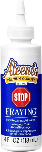 Aleene's - Adhesivo para detener el deshilachado y reparación de bordes, pegamento sellador de costuras para bordes deshilachados en tela, 4 fl oz