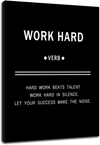 Miniatura 65 de Motivational Wall Art 1% Better Every Day Quote Framed Canvas Poster Inspirational Wall Decor for Office Gym Study Room Small Size Growth Mindset