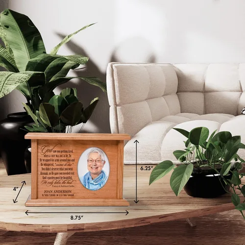 Miniatura 4 de LifeSong Milestones Urnas para cenizas, urnas femeninas adultas para cenizas, marco de fotos personalizado para adultos, urnas de cremación grabadas