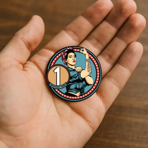 Miniatura 4 de Sobriety Coin – Rosie Strength Tattoo Recovery AA Chip, medallón de alta resistencia, regalo perfecto para cualquier persona en recuperación