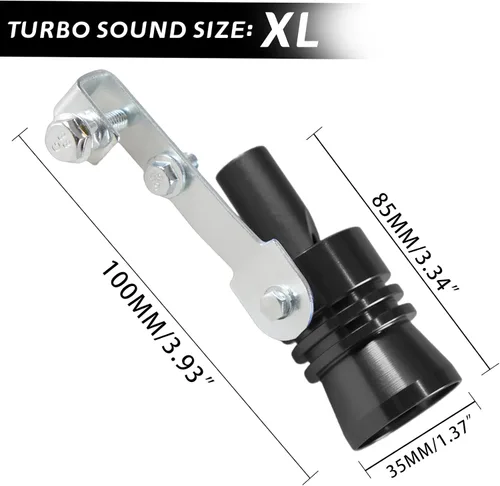 Miniatura 2 de Silenciador universal de tubo de sonido turbo simulador de sonido de tubo de escape potenciador de sonido compatible con camiones, motocicletas