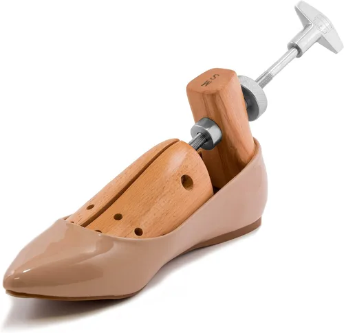 Miniatura 8 de HOUNDSBAY Bulldog - Camillador profesional de madera de 2 vías para mujer, ampliador de zapatos y expansor para mujeres con pies anchos, Natural