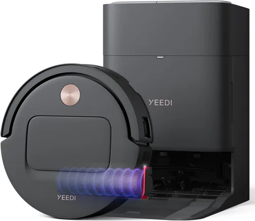Yeedi M14 Plus Aspiradora Robot y Trapeadora, Succión de 18,000Pa, Trapeado con Autolavado Instantáneo del Rodillo OZMO, Lavado Dinámico Inteligente