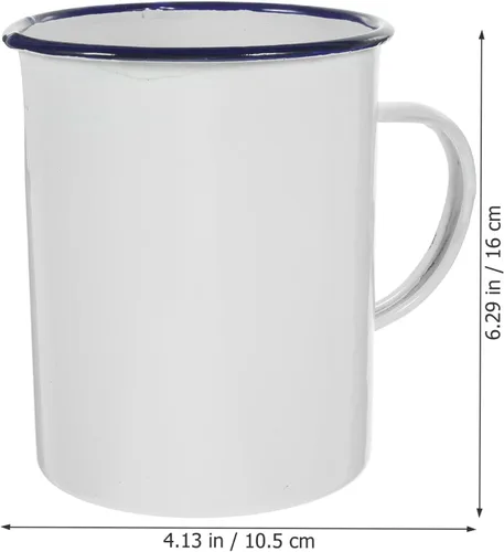 Miniatura 2 de Yardwe Tazas Taza de cerveza de metal Taza de bebida de metal Taza de café de camping Taza de té de jugo Taza de café Senderismo Taza de café