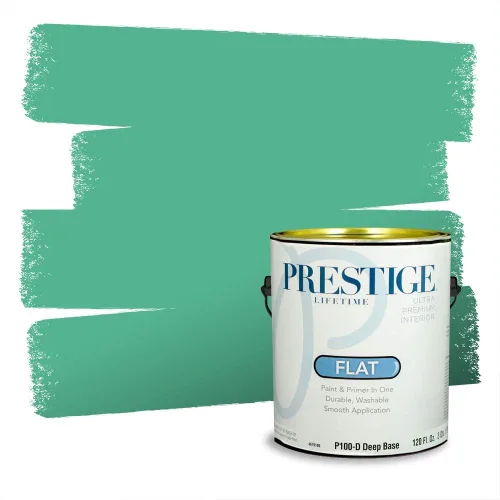 Miniatura 36 de Prestige Paints - Pintura exterior e imprimación en uno, 1 galón, plano, compatibilidad comparable con el color menta «Whipped Mint» de Behr