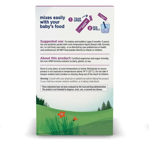 Miniatura 3 de Nordic Naturals Baby's Nordic Flora Probiotic Powder, sin sabor, 30 paquetes, 4 mil millones de UFC, salud digestiva y apoyo inmunológico para bebés