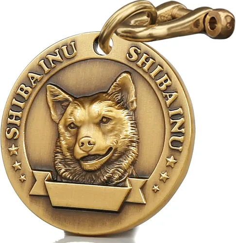 Miniatura 44 de Etiqueta de perro retro de cobre puro tridimensional con estampado de mascotas en relieve, etiquetas personalizadas para mascotas, etiquetas