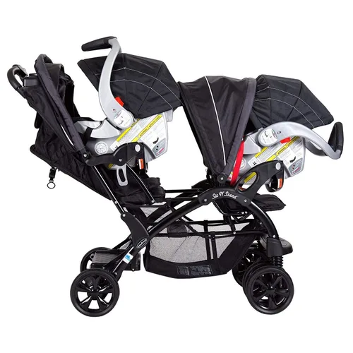 Miniatura 2 de Baby Trend Sit N' Stand - Cochecito doble, ónix Ónice