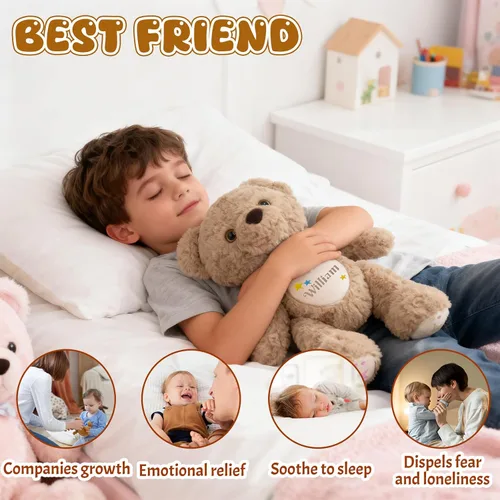 Miniatura 3 de Oso de peluche personalizado con nombre bordado, animales de peluche personalizados para bebés, juguetes de peluche de oso para regalos de niña de 3