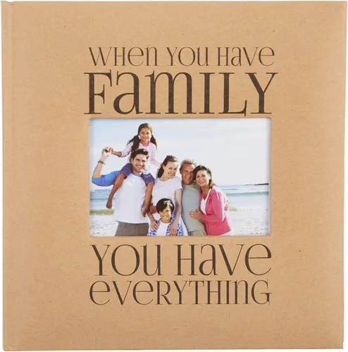 Miniatura 3 de Malden International Designs 2 Up - Álbum de fotos de 4 x 6 pulgadas con área de escritura de notas, cada familia tiene una historia, libro