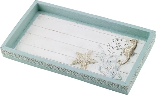 Miniatura 5 de Avanti Linens - Vaso, organizador de encimera, accesorios de baño elegantes de granja (colección de conchas de granja)