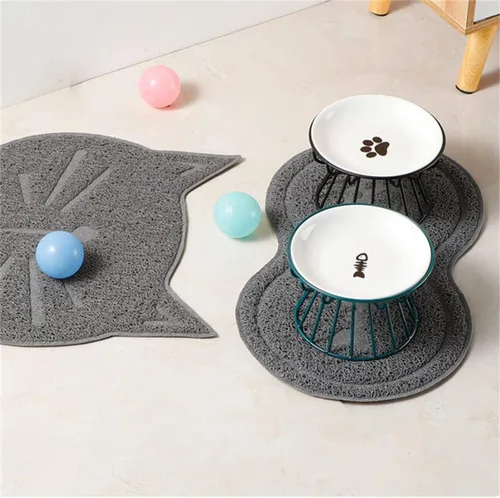 Miniatura 3 de Plato para gatos antivómitos apto para bigotes 2023, cuenco elevado de cerámica elevado para gatos con soporte de metal, plato de cerámica poco
