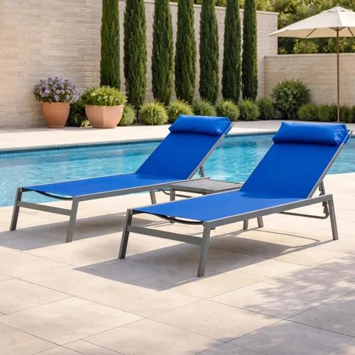 Miniatura 10 de Kozyard Wilson - Silla de salón ajustable con revestimiento E de hierro forjado y asiento de textileno transpirable (color azul, 2 sillas)