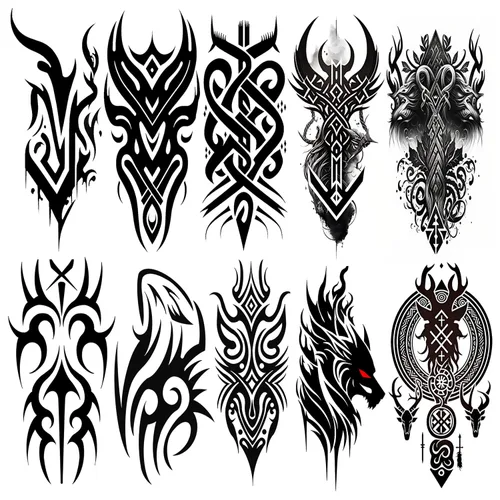 Miniatura 8 de Tatuajes temporales para mujeres y hombres, 10 hojas egipcias impermeables realistas de tatuajes falsos, diseño de faraón Ankh ojo de Horus