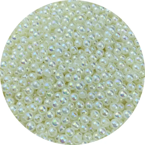 Miniatura 8 de 300 cuentas de perlas para manualidades de 0.315 pulgadas (0.315 in), cuentas redondas sueltas de perlas para collares, pulseras, aretes, blanco AB