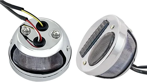 Miniatura 8 de FATECIM Luz Trasera LED Vintage Duolamp 12V Indicador de Parada Trasera Señales de Giro Secuenciales de Flujo Lámpara de Matrícula Lente Ahumado