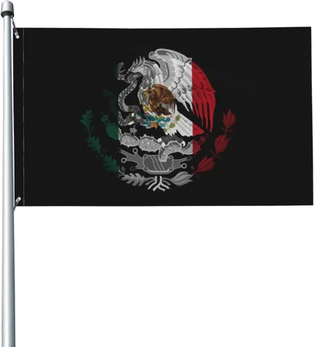 Miniatura 4 de Banderas de México 3x5 pies, bandera mexicana divertida para el hogar, patio, casa, jardín, banderas para fiestas navideñas, decoraciones interiores