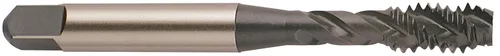 YG-1 F8 Serie vanadio aleación HSS espiral flauta grifo, recubierto de TiN, vástago redondo con extremo cuadrado, chaflán de fondo, tamaño de 10-24