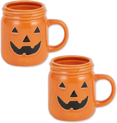 Miniatura 3 de DII Colección de tazas de regalo de cerámica, pintadas a mano, divertidas formas, juego de tazas de té/café, 12 onzas, unicornio, 2 piezas