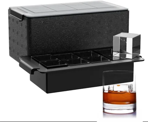 Miniatura 8 de Fabricador de Bolas de Hielo Transparente para Whisky: Bandeja de Cubitos de Hielo Circular FDDBI Hace Esfera de Hielo de 2 Pulgadas - Fabricador