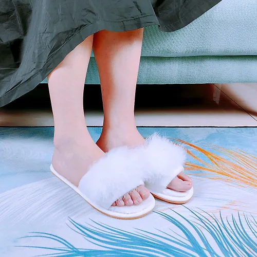 Miniatura 4 de Pantuflas peludas para mujer, pantuflas suaves y peludas para el hogar
