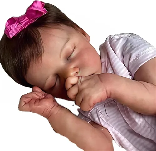 Miniatura 7 de Muñeca realista de bebé Reborn de 18 pulgadas, muñeca de niña recién nacida, vinilo de silicona suave de cuerpo completo, hecho a mano, con juego