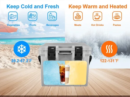 Miniatura 5 de Monoprice Emperor 15 - Refrigerador portátil de 15 litros con adaptador de enchufe de automóvil, 12 V CC para automóvil/SUV/camioneta/furgoneta/RV