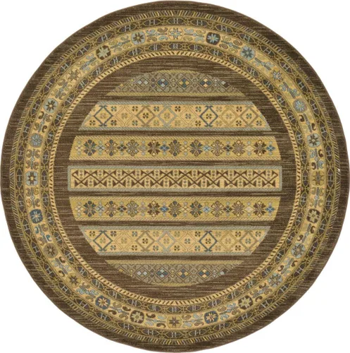 Miniatura 19 de Nomad Tapete contemporáneo de con estampado moderno tribal., Polipropileno, Azul
