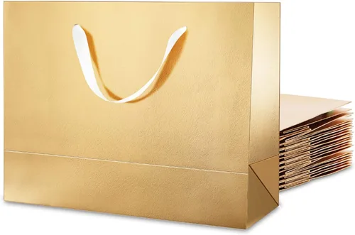 Miniatura 7 de 12 bolsas de regalo grandes de 13 x 5 x 10 pulgadas, bolsas de regalo grandes color negro mate con asas para el día de Acción de Gracias y todas