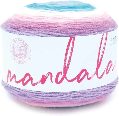 Lion Brand Yarn Mandala - Hilo multicolor para ganchillo,tejido y manualidades, color Liger, 1770 pies, paquete de 1 unidad